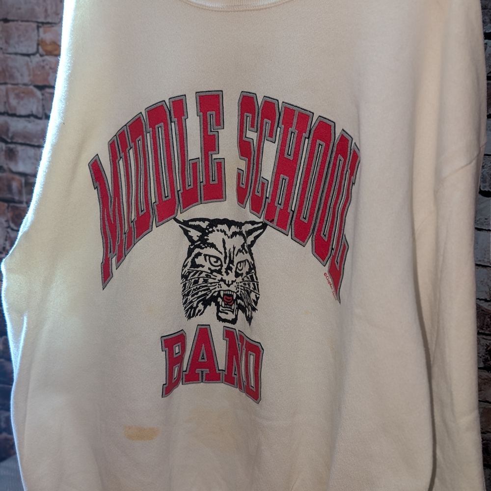 Vintage Brandon Valley Middle School Band Crewneck, EUC, Size XL
